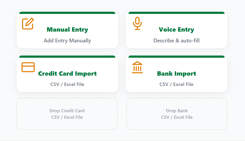 Import transaction data into TaxAI