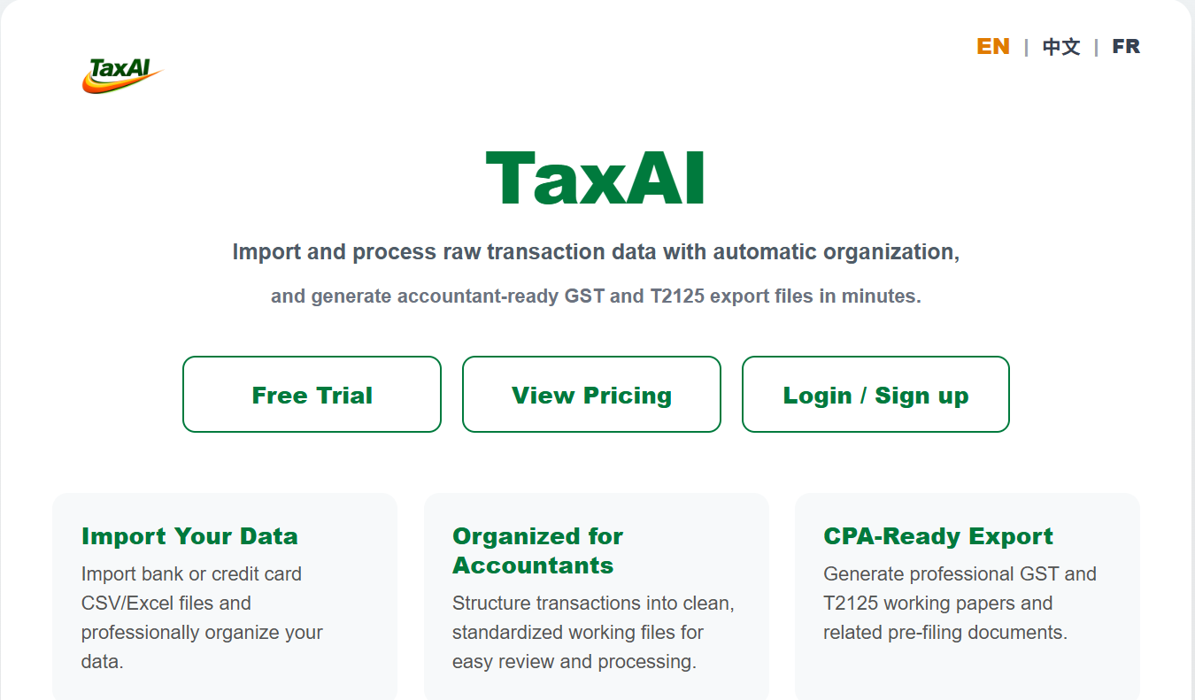 TaxAI auth entry
